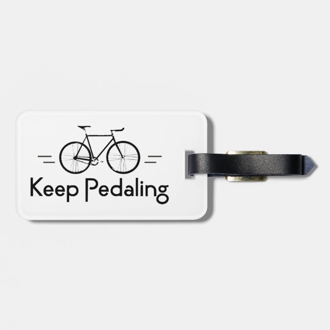 Keep Pedaling Bikes Luggage Tag (Back Horizontal)