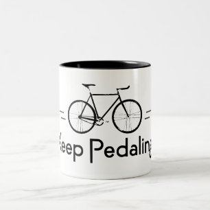 Keep Pedaling Bikes Two-Tone Coffee Mug