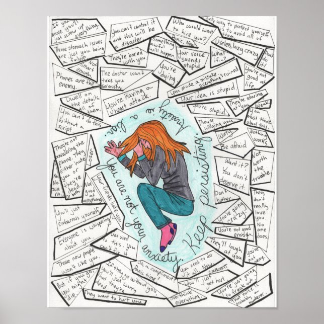 Keep Persisting (Anxiety) 11x14 Poster (Front)