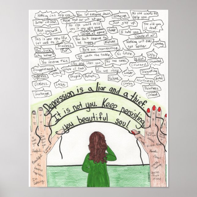 Keep Persisting (Depression) 11x14 Poster (Front)