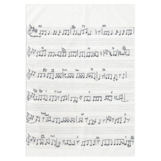 Keep Promise Handwritten Sheet Music Tablecloth