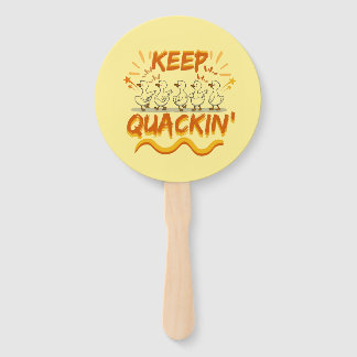Keep Quackin' (Dancing) Funny Duck Pun Hand Fan