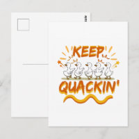 Keep Quackin' (Dancing) Funny Duck Pun