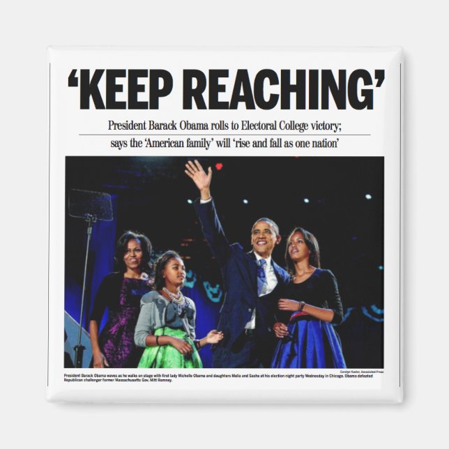 "Keep Reaching" Obama Magnet (Front)