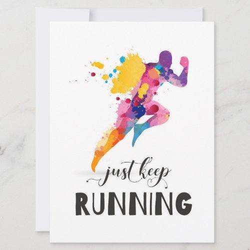 Keep running Motivational quote for Runner Gifts Card