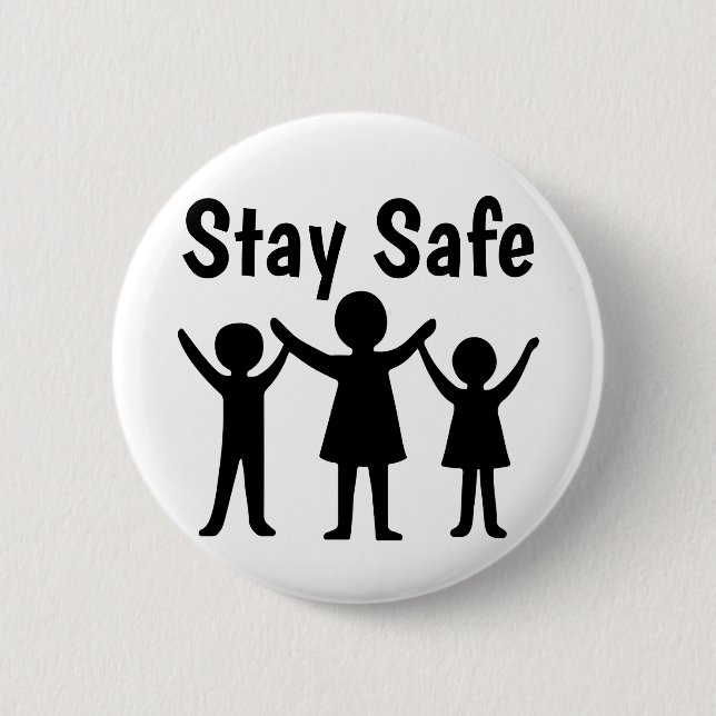 Keep Safe Covid 19 Pandemic Caregiver Button (Front)