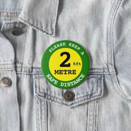 Keep Safe Distance 2m Apart _ Social Distancing Button