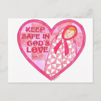 Keep Safe in Gods Love Inspirational Postcard