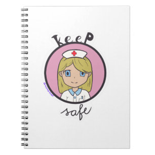Keep Safe Nurse Pledge Doodle Drawing Notebook