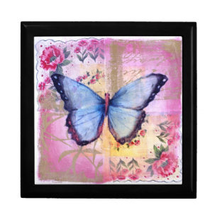 Keep Sake Gift Box/Jewelry Box/Vintage Butterfly Box