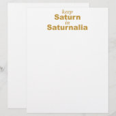 Keep Saturn in Saturnalia (Front/Back)