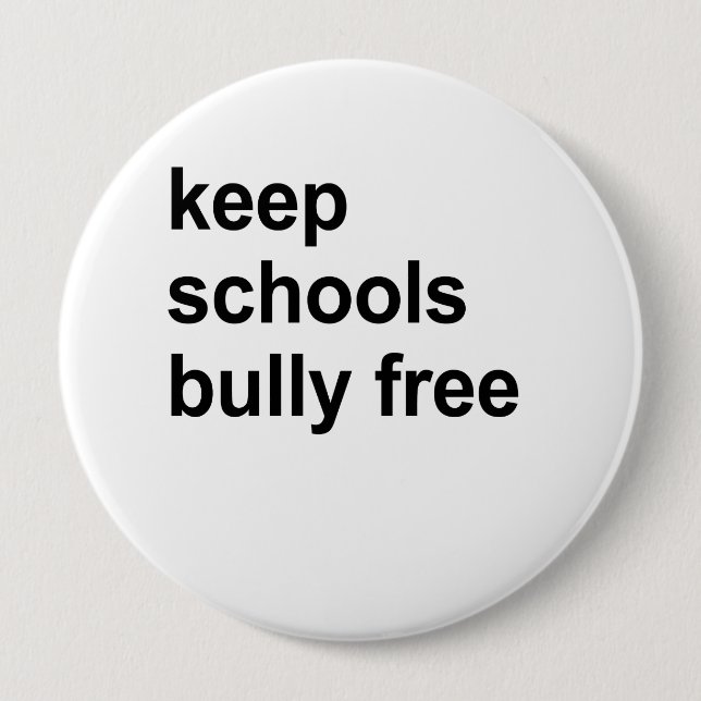 keep schools bully free pinback button (Front)