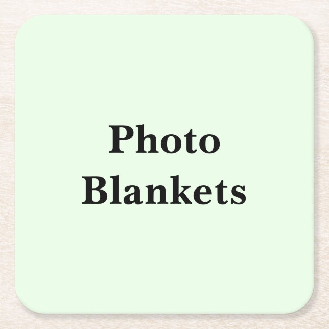 Keep Scrolling to See These Photo Blankets Square Paper Coaster (Front)