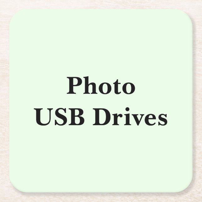 Keep Scrolling to See These Photo USB Drive Square Paper Coaster (Front)