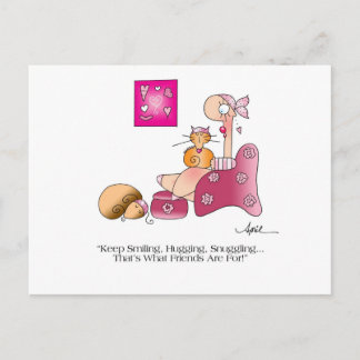 KEEP SMILING Breast Cancer Postcard