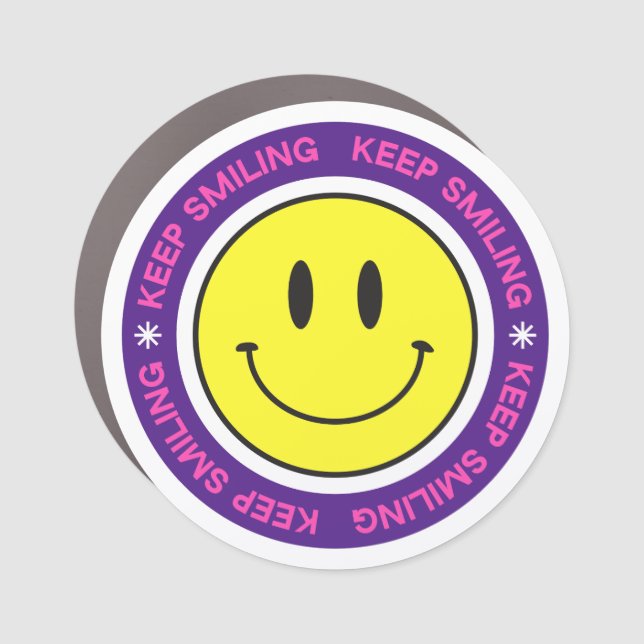 Keep Smiling Car Magnet (Front)