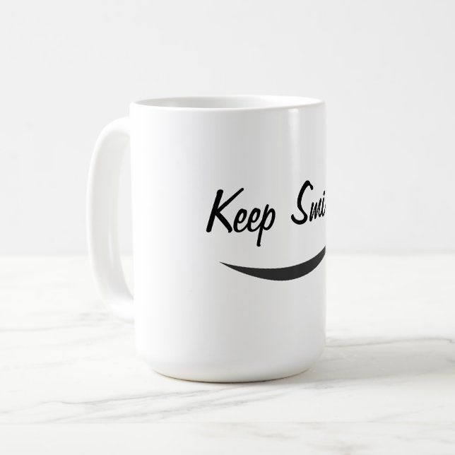 Keep Smiling Coffee Mug (Front Left)