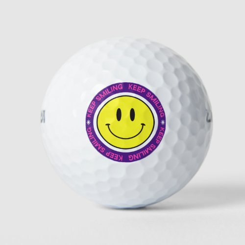 Keep Smiling Golf Balls