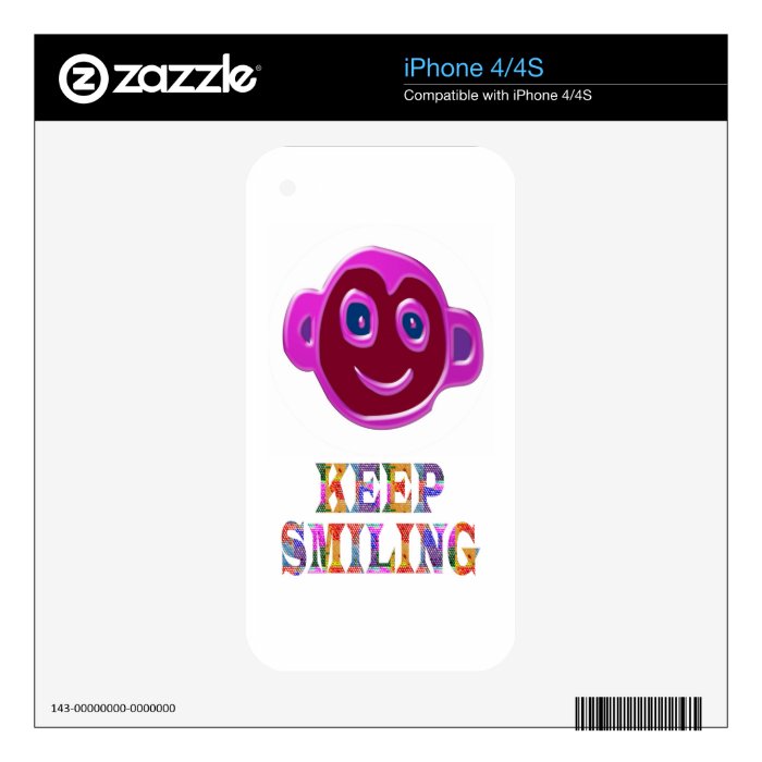 KEEP SMILING iPhone 4 SKIN