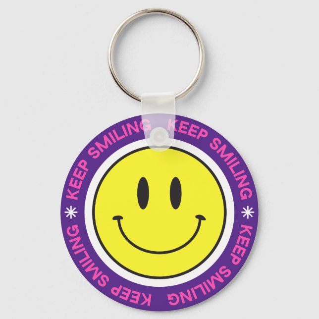 Keep Smiling Keychain (Front)