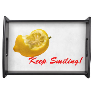 Keep Smiling! Lemon composition Serving Tray