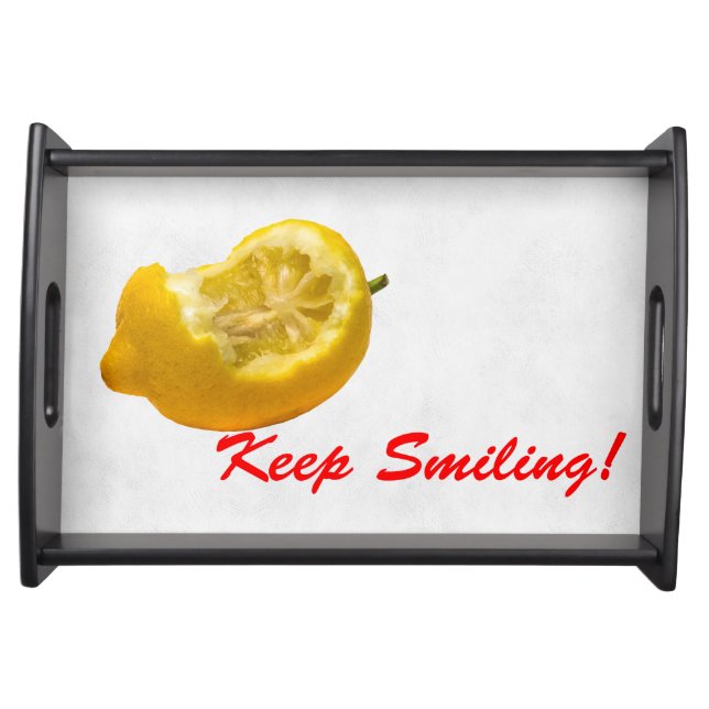 Keep Smiling! Lemon composition Serving Tray (Front)