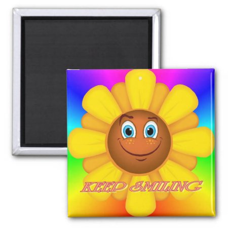 Keep Smiling Magnet (sunflower)