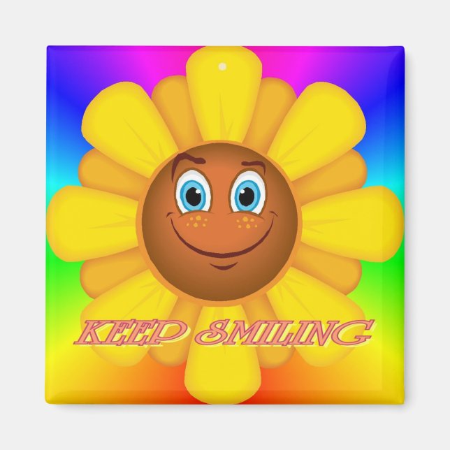 Keep Smiling Magnet (Sunflower) (Front)