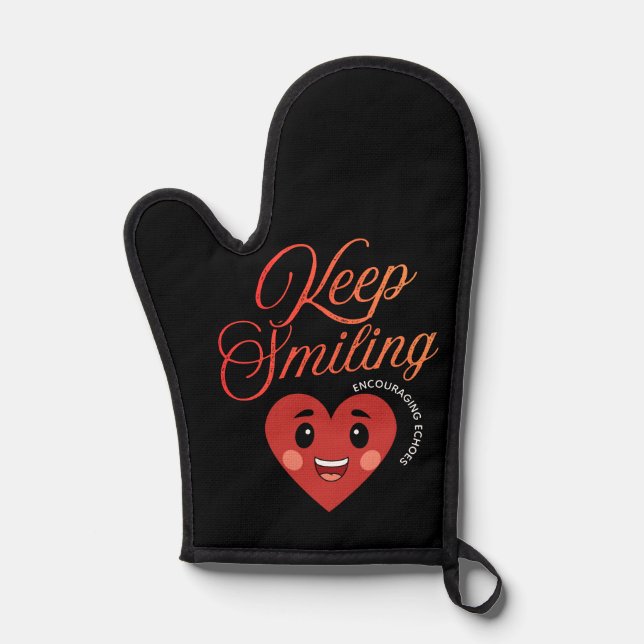 Keep Smiling Oven Mitts (Front)