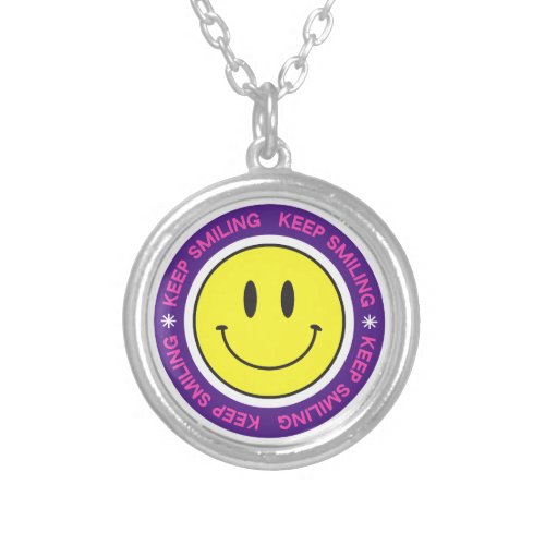 Keep Smiling Silver Plated Necklace