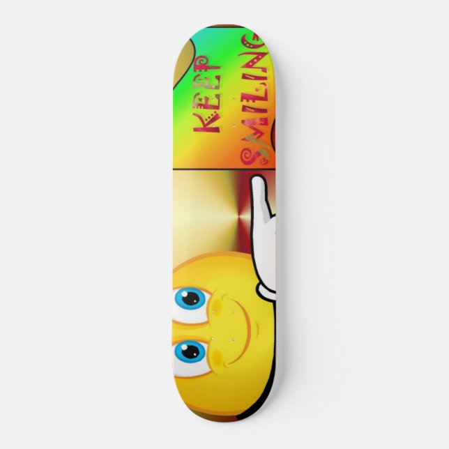 Keep Smiling Skateboard Deck (Front)