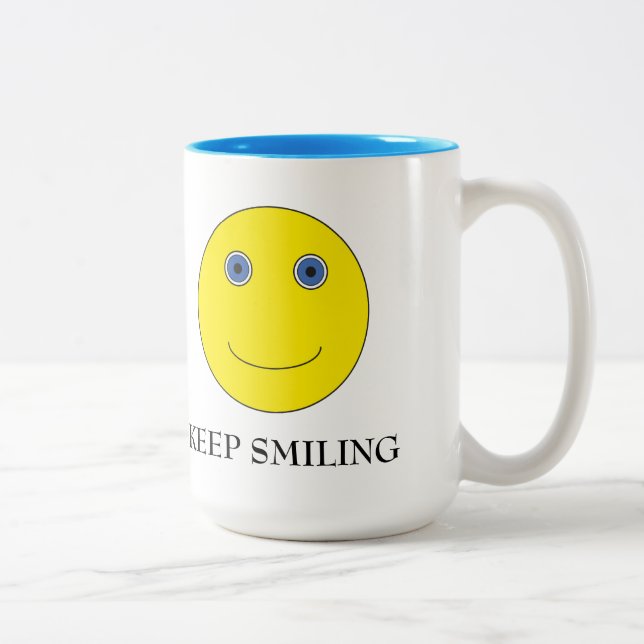 Keep Smiling Two-Tone Coffee Mug (Right)