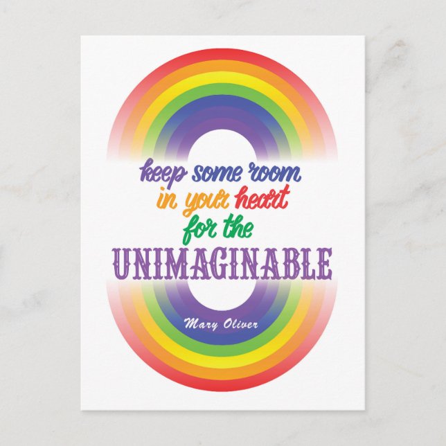 Keep some room in your heart for the unimaginable holiday postcard (Front)