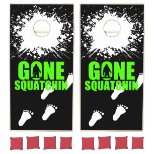 Keep squatchin cornhole set