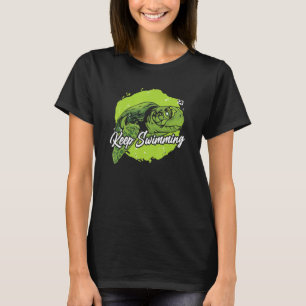Keep Swimming Red Eared Slider Tortoise Painted T T-Shirt