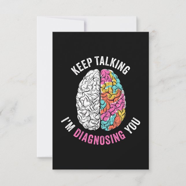 Keep Talking I Am Diagnosing You RSVP Card (Front)