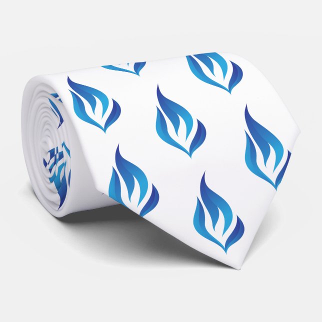 Keep the Blue Flame Lit Neck Tie (Rolled)