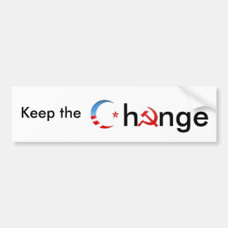 Keep the change bumper sticker
