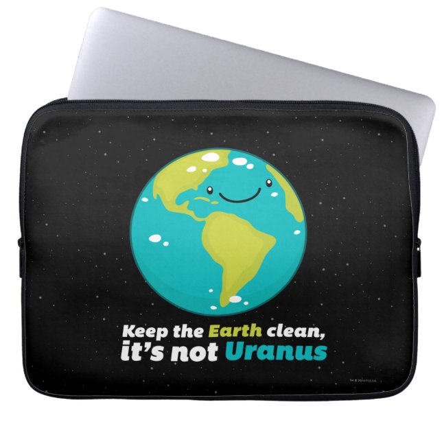 Keep The Earth Clean Laptop Sleeve (Front)
