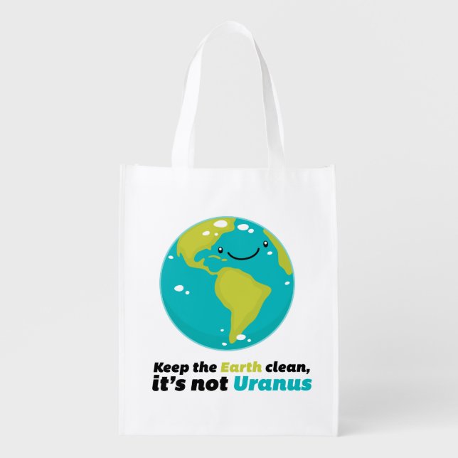 Keep The Earth Clean Reusable Grocery Bag (Front)