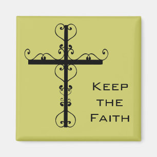 Keep the Faith Cross Magnet