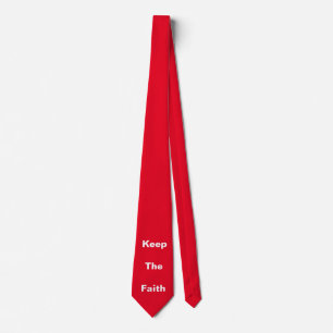 Keep The Faith Neck Tie - 2 (White/Red)