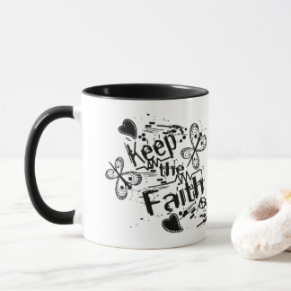 Keep the Faith Retro Graffiti Christian Coffee Mug