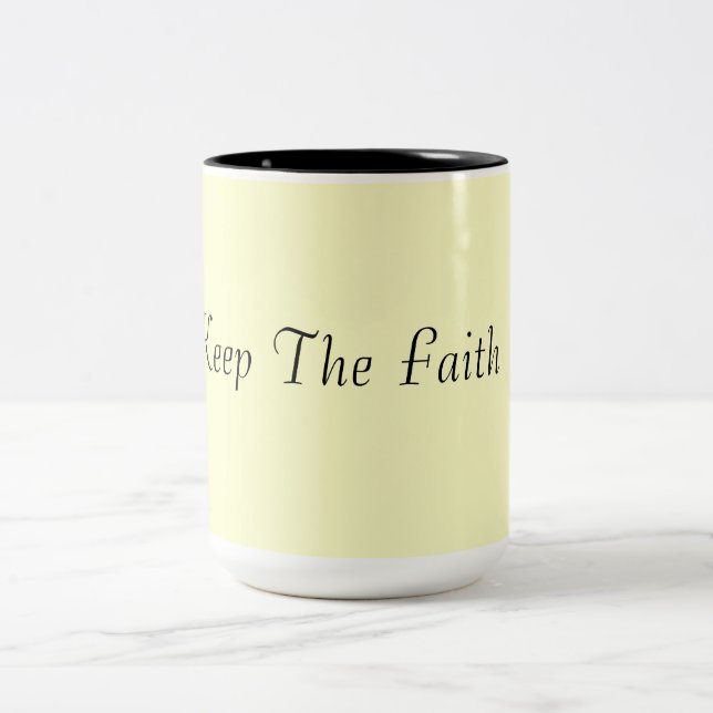 Keep The Faith! Two-Tone Coffee Mug (Center)