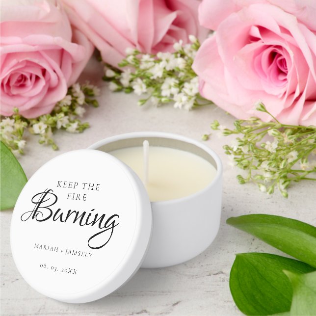 keep the fire burning Wedding Guest favor  Mini Candle Favors (Insitu (Wedding))