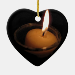 Keep the Flame Burning Candle Ceramic Ornament