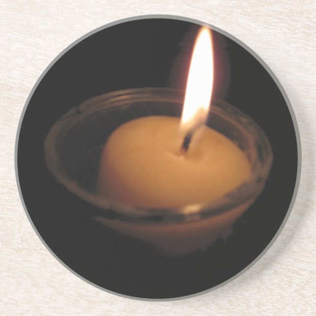 Keep the Flame Burning Candle Drink Coaster (Front)
