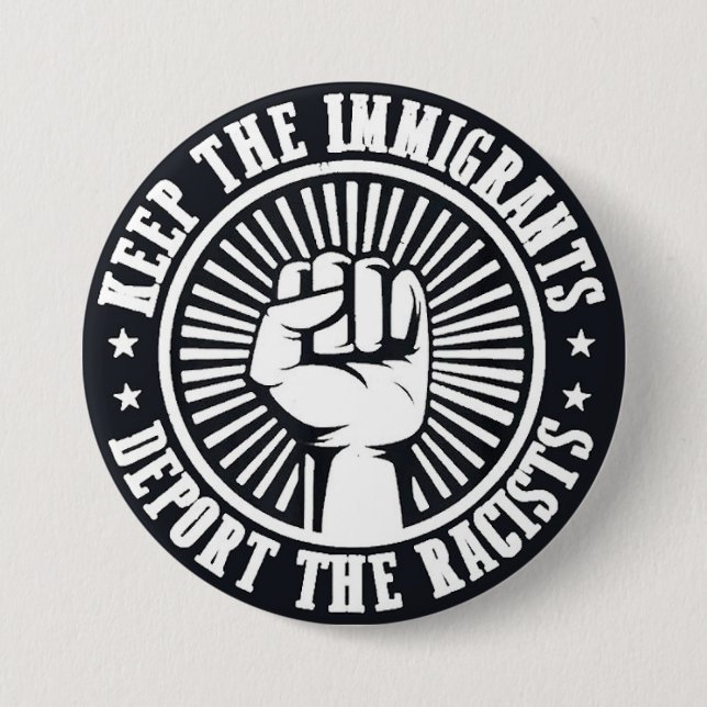 keep the immigrants button (Front)