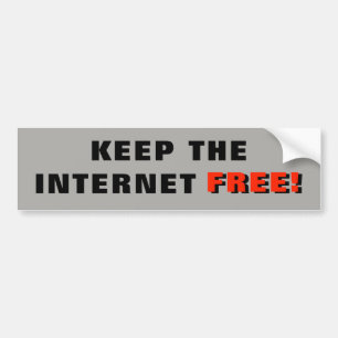 Keep the internet free bumper sticker