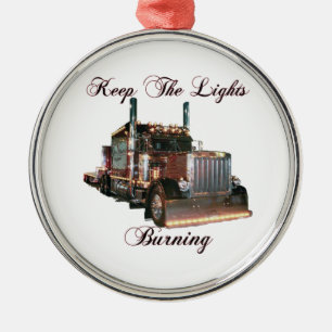 Keep the Lights Burning Metal Ornament